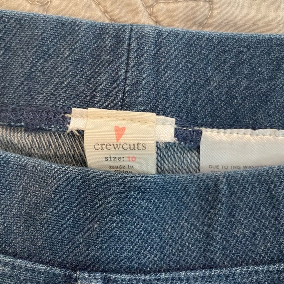 Excellent condition girls Crewcuts soft jean leggings size 10 - Picture 5 of 5